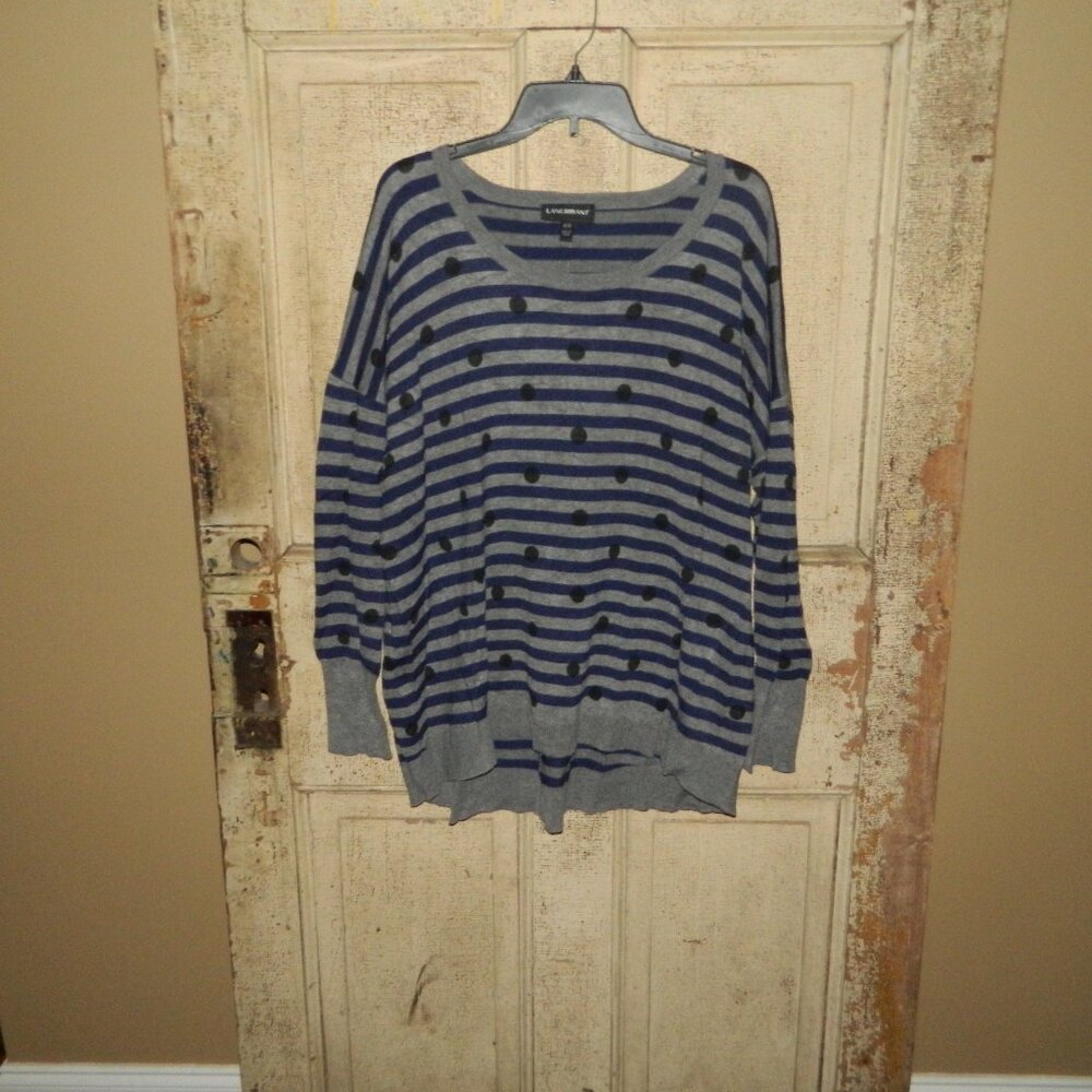 Lane Bryant Striped Polka Dot Pullover Sweater Sz 18/20 (F-8)